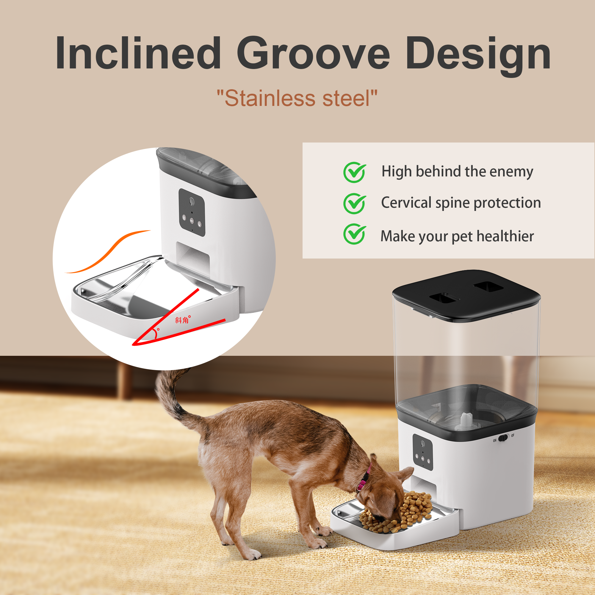 App Fernbedienung 15L Haustier Automatische Feeder Hunde Katze Smart Pet Food Spenser WiFi Pet Feeder Bowl