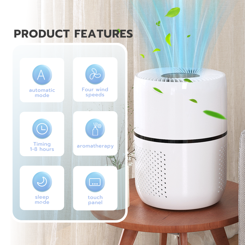 Desktop UV -Lampe Aromatherapie Desktop Ozonfreier Luftreiniger für Zuhause