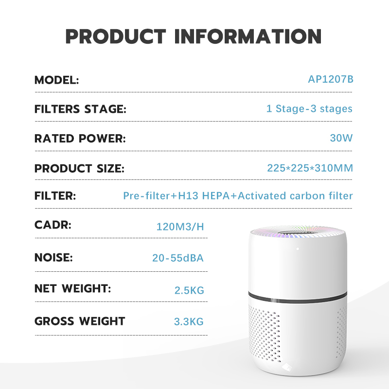 Desktop UV -Lampe Aromatherapie Desktop Ozonfreier Luftreiniger für Zuhause